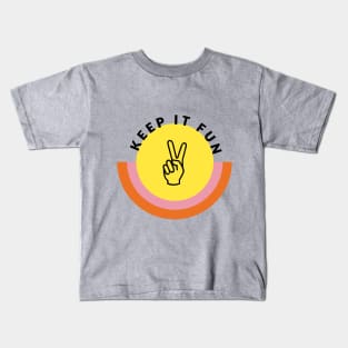 Keep It Fun! Peace Sign Sun Rays Kids T-Shirt